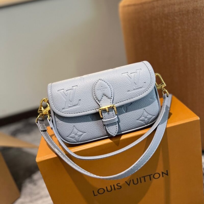 Alternative view of LOUIS VUITTON NANO DIANE MONOGRAM EMPREINTE LEATHER BLUE OLYMPE 18CM M83592