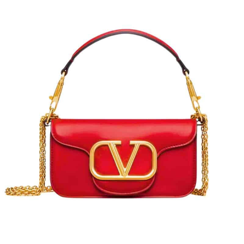 VALENTINO LOCÒ SMALL SHOULDER BAG IN RED 20CM 1W2B0K53ZXLM24