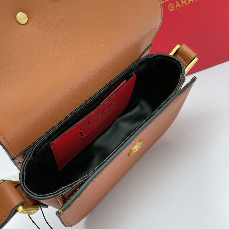 VALENTINO GARAVANI SUPERVEE V LOGO SMALL BAG BROWN 18CM - Image 7