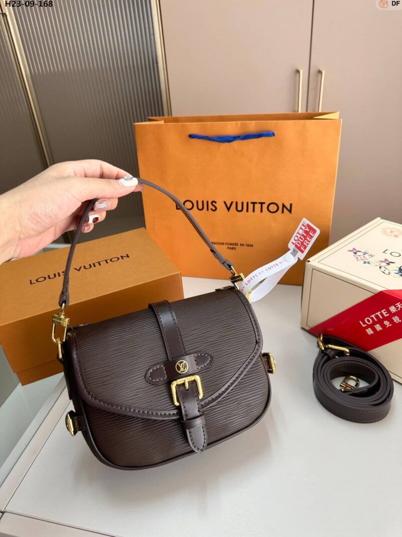 Alternative view of LOUIS VUITTON SAUMUR BB BAG DARK BROWN 20CM