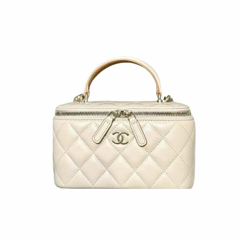 CHANEL CLUTCH WITH CHAIN WHITE 16CM