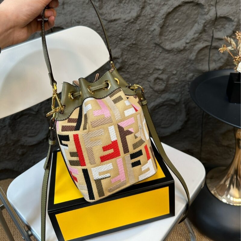 Alternative view of FENDI MON TRESOR CANVAS MINI BAG WITH FF EMBROIDERY MULTICOLOUR 14CM 8BS093AOW2F1Q6O