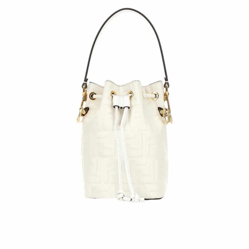 FENDI MON TRESOR MINI BUCKET BAG WHITE 16CM
