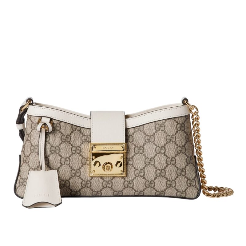GUCCI PADLOCK SMALL SHOULDER BAG WHITE 25CM 811705 KHNKG 9761