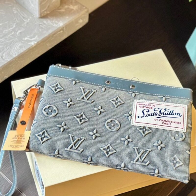 Alternative view of LOUIS VUITTON POCHETTE TO GO MONOGRAM WASHED DENIM 27CM