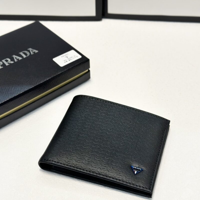 Alternative view of PRADA SMALL SAFFIANO LEATHER WALLET WITH LOGO BLACK 12CM