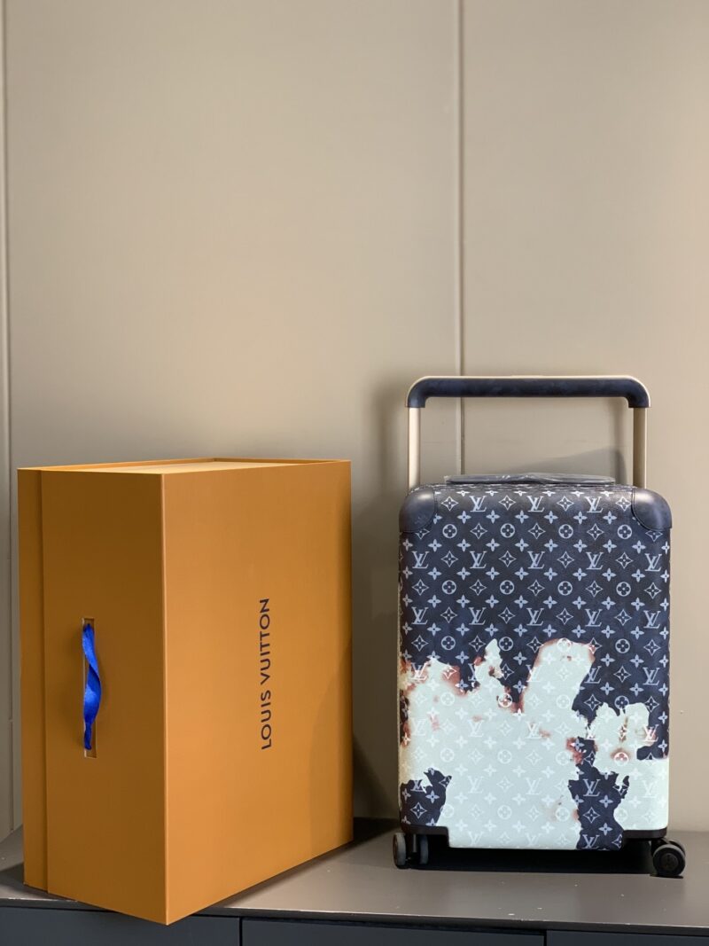 Alternative view of LOUIS VUITTON HORIZON 55 SUITCASE MONOGRAM BLEACH COATED CANVAS INK BLUE 55CM M10289