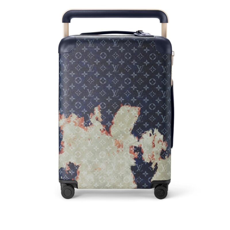 LOUIS VUITTON HORIZON 55 SUITCASE MONOGRAM BLEACH COATED CANVAS INK BLUE 55CM M10289