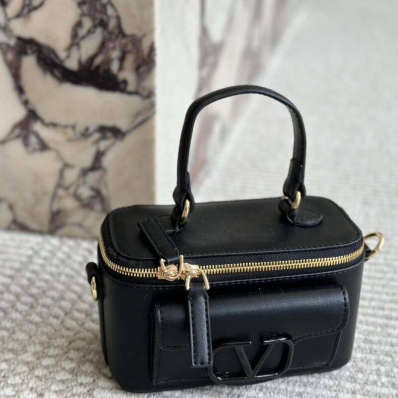 Alternative view of VALENTINO MINI GARAVANI LOCÒ HANDBAG IN BLACK 22CM