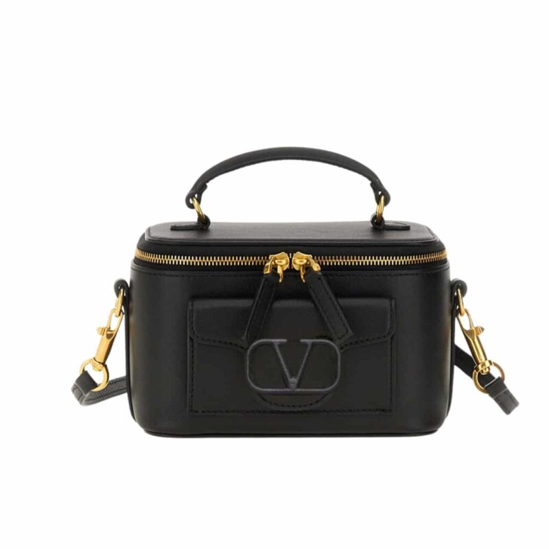 VALENTINO MINI GARAVANI LOCÒ HANDBAG IN BLACK 22CM
