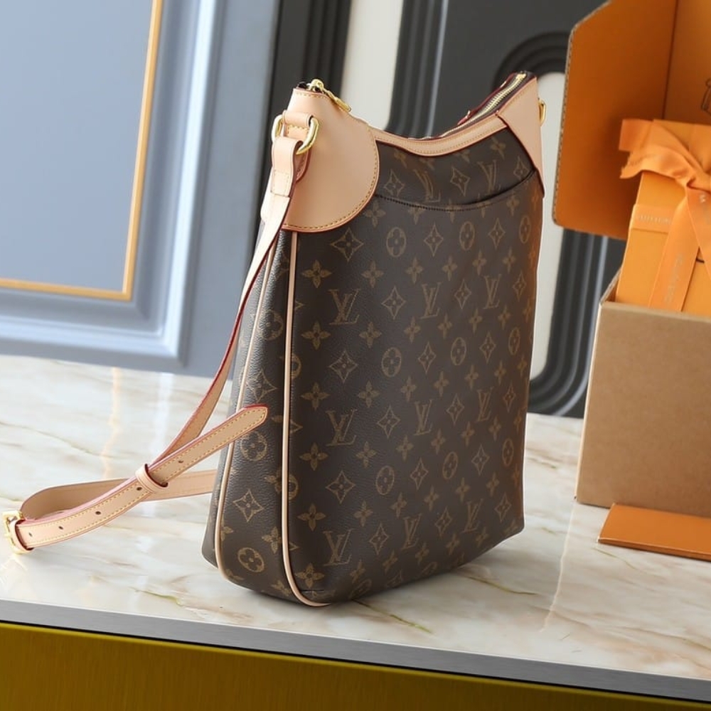 Louis Vuitton Odéon PM Monogram Canvas Shoulder Bag Brown 29cm - Image 3