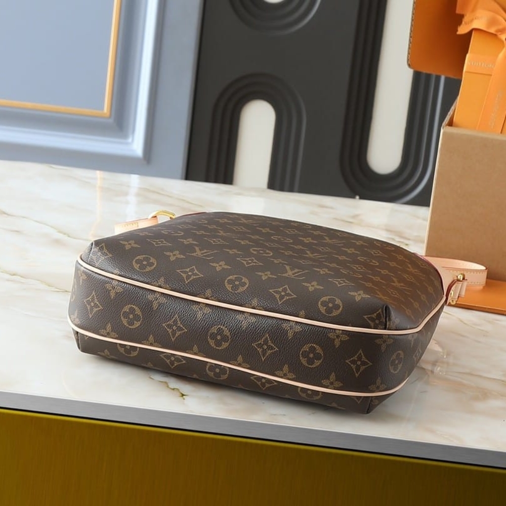 Louis Vuitton Odéon PM Monogram Canvas Shoulder Bag Brown 29cm - Image 5