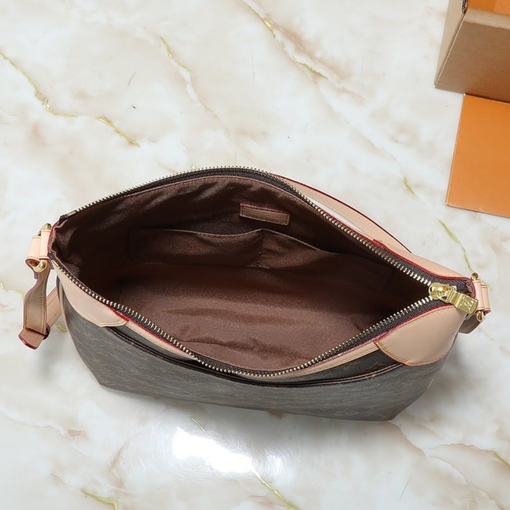 Louis Vuitton Odéon PM Monogram Canvas Shoulder Bag Brown 29cm - Image 8