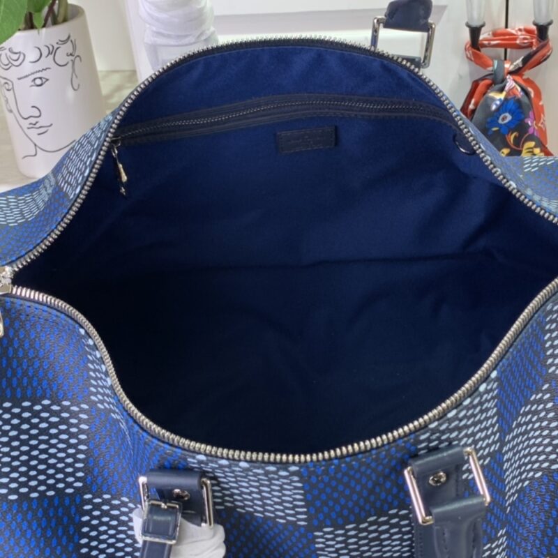 Alternative view of LOUIS VUITTON KEEPALL BANDOULIÈRE 50 DAMIER HERITAGE BLUE 50CM N40861