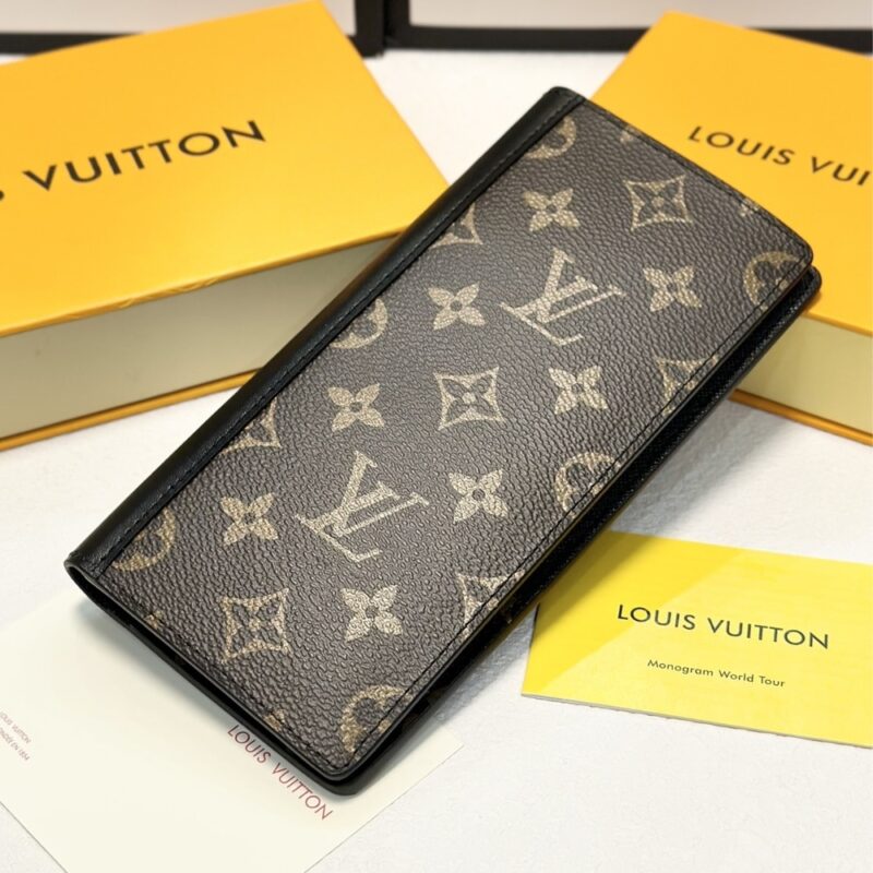 Alternative view of LOUIS VUITTON BRAZZA WALLET MONOGRAM MACASSAR BROWN 19CM M69410