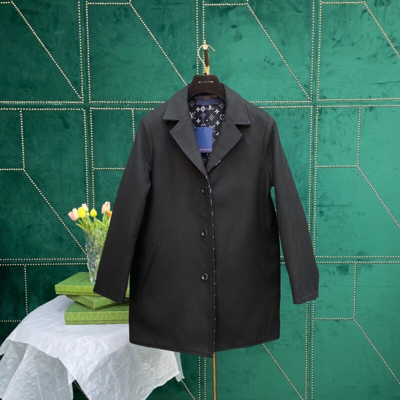 Alternative view of LOUIS VUITTON REVERSIBLE MONOGRAM JACQUARD COAT BLACK