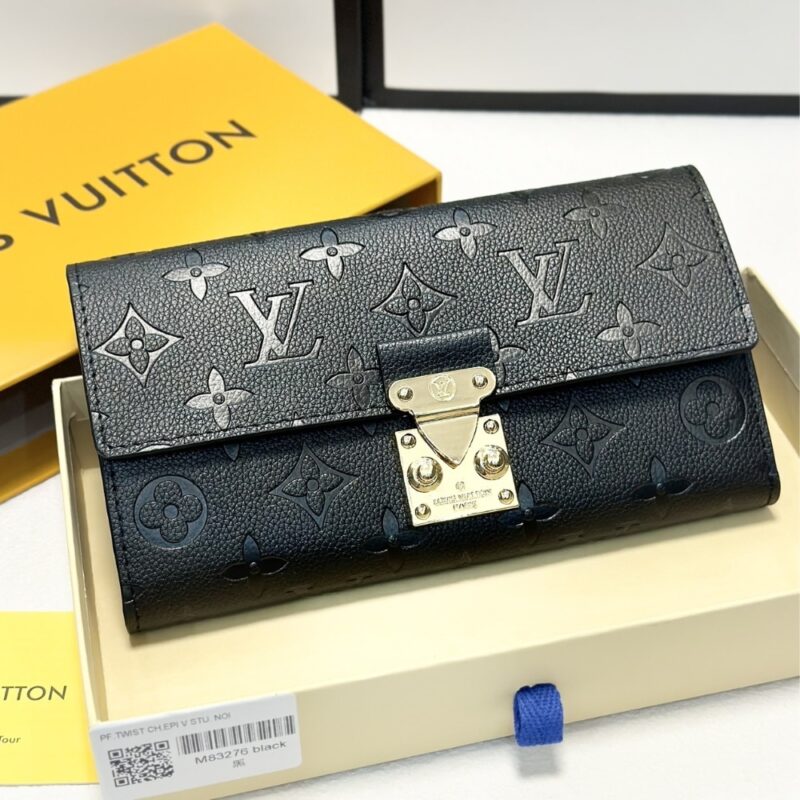 Alternative view of LOUIS VUITTON SARAH WALLET MONOGRAM EMPREINTE BLACK 19CM M82638