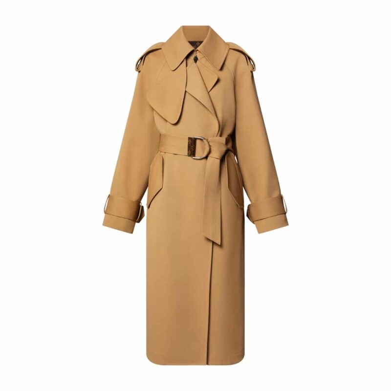 LOUIS VUITTON OVERSIZED DETAIL TRENCH COAT SANDY BEIGE 1ABD9W