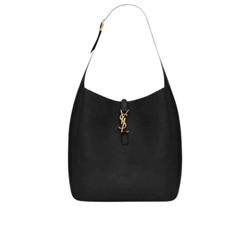 SAINT LAURENT LE 5 À 7 SUPPLE LARGE IN GRAINED LEATHER BLACK 31CM 753837AAAUQ9207