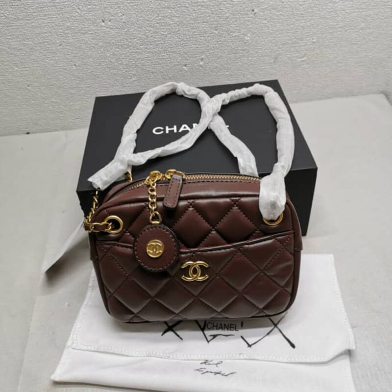 Alternative view of CHANEL MINI CAMERA CASE DARK BROWN 18CM AS5190 B18306 NZV43