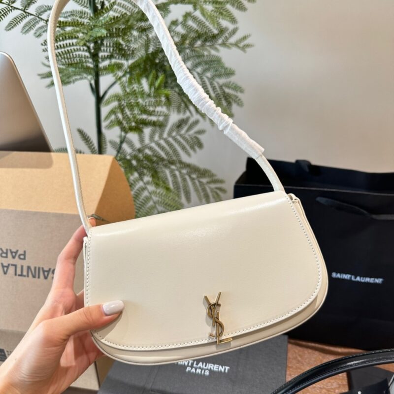 Alternative view of SAINT LAURENT MINI VOLTAIRE IN BOX WHITE 17CM