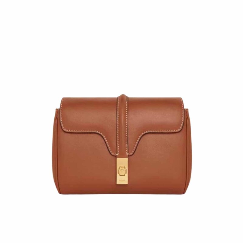 CELINE WOMEN SOFT IN SMOOTH BROWN 18CM