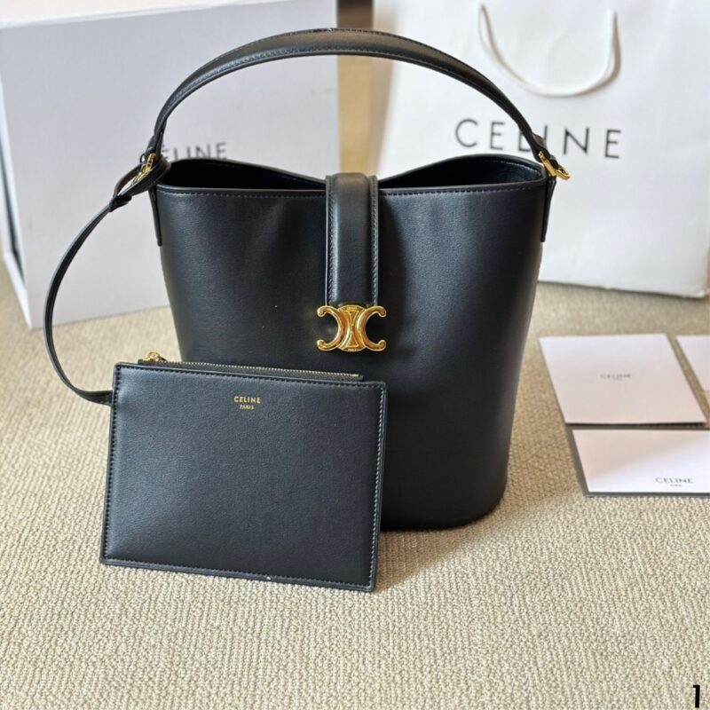 Alternative view of CELINE MEDIUM LOUISE BAG IN SMOOTH BLACK 23CM