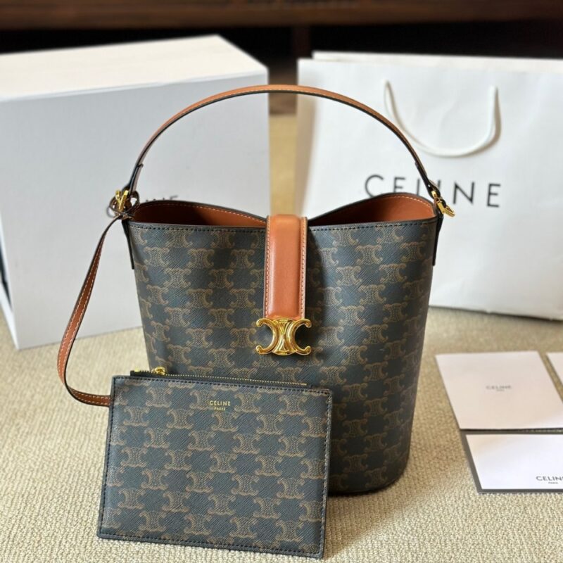 Alternative view of CELINE MEDIUM LOUISE BAG IN SMOOTH TRIOMPHE CANVAS TAN 23CM