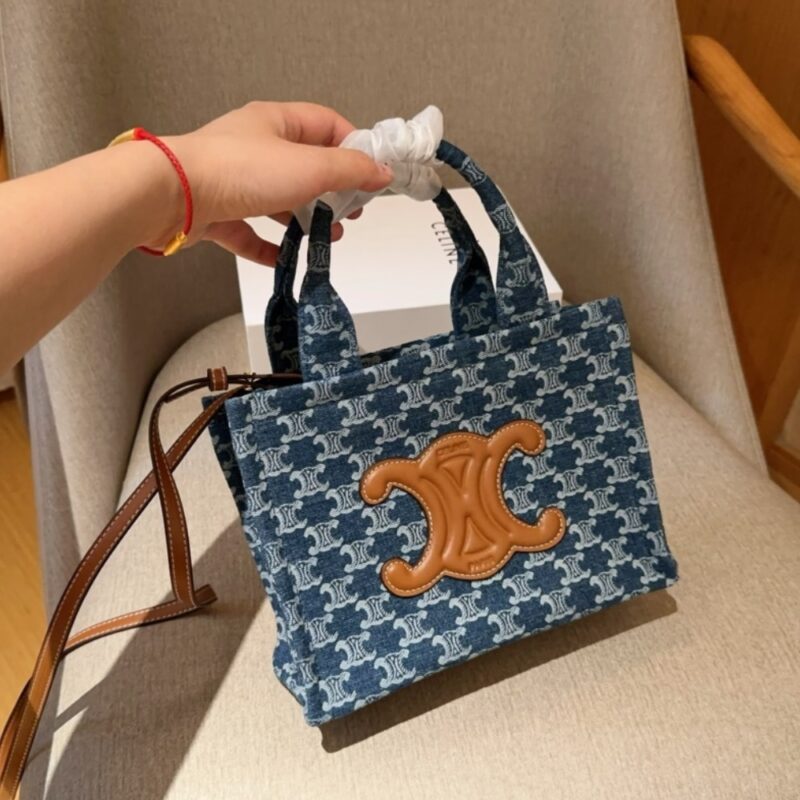 Alternative view of CELINE SMALL CABAS THAIS DENIM 24CM