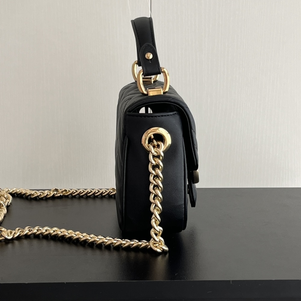 GUCCI GG MARMONT MINI SHOULDER BAG BLACK 17CM - Image 4