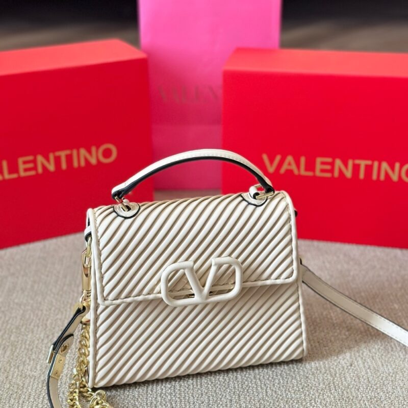 Alternative view of VALENTINO GARAVANI SMALL VSLING HANDBAG WHITE 20CM