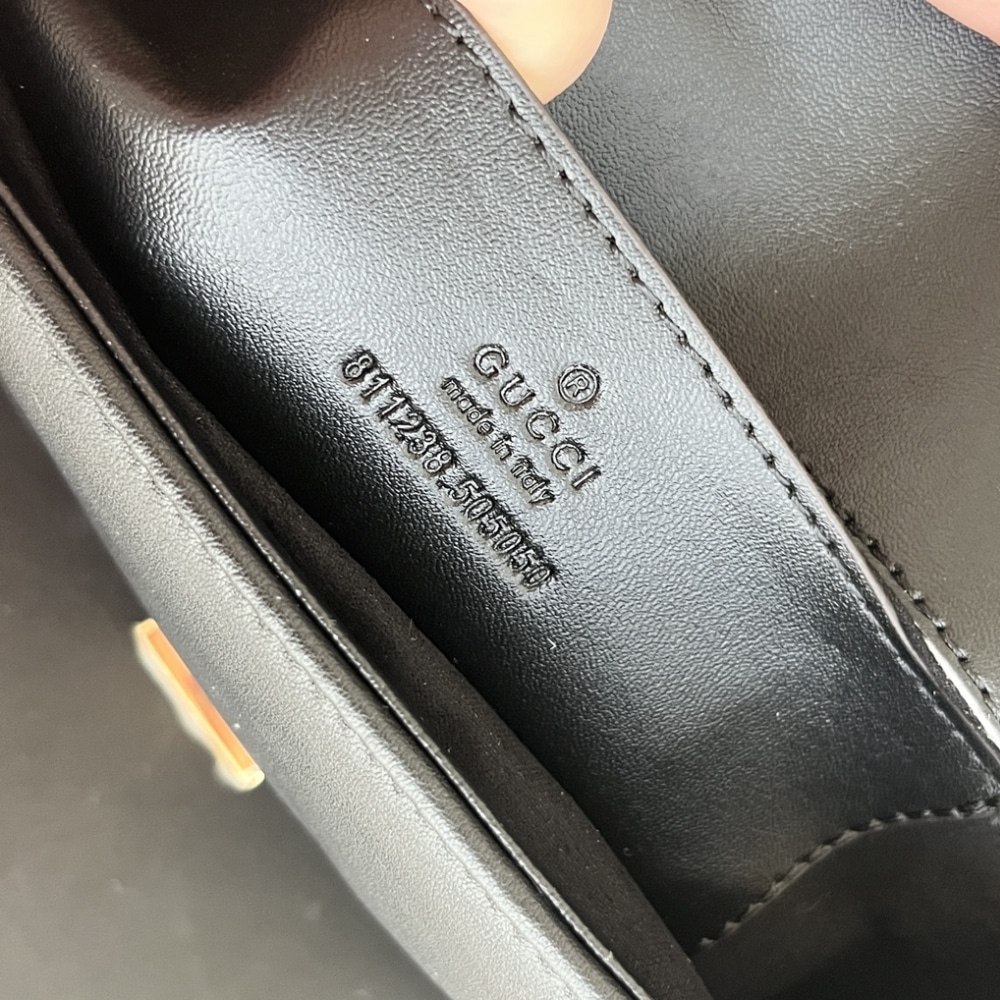 GUCCI GG MARMONT MINI SHOULDER BAG BLACK 17CM - Image 7