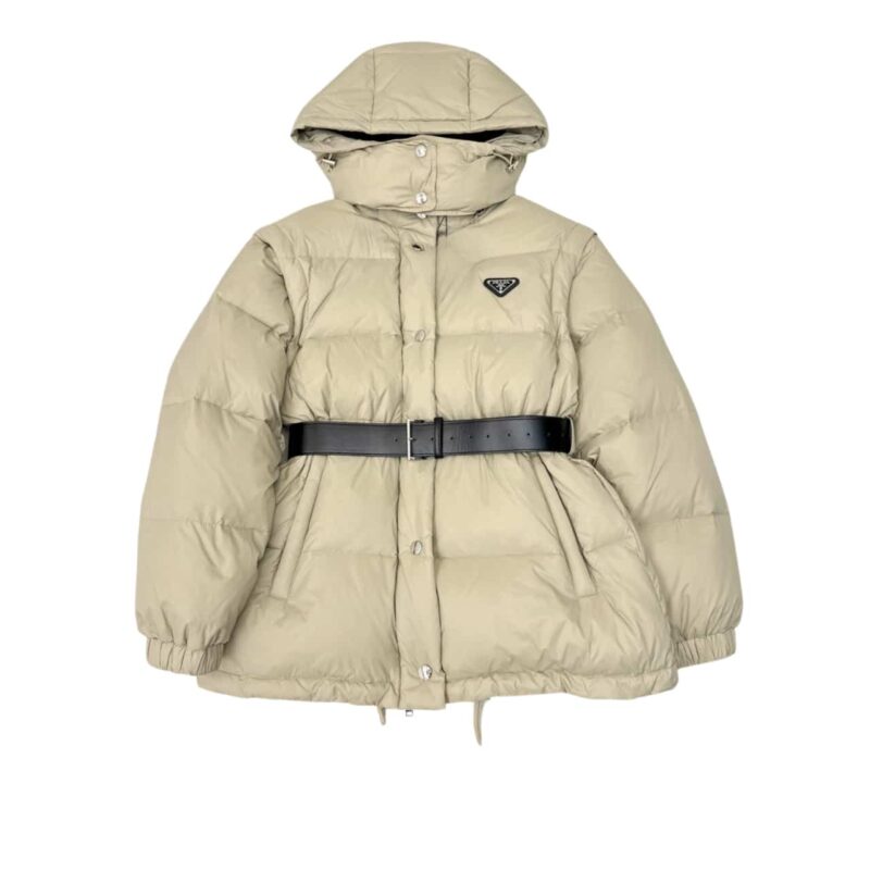 PRADA TWO WAY DOWN JACKET TECHNICAL BEIGE