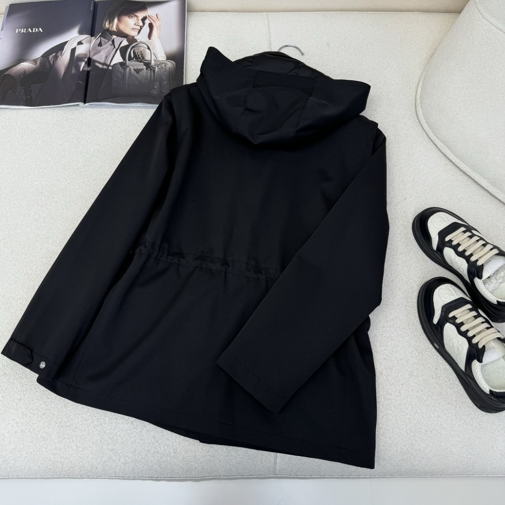 PRADA HOODED WINDBREAKER BLACK - Image 7