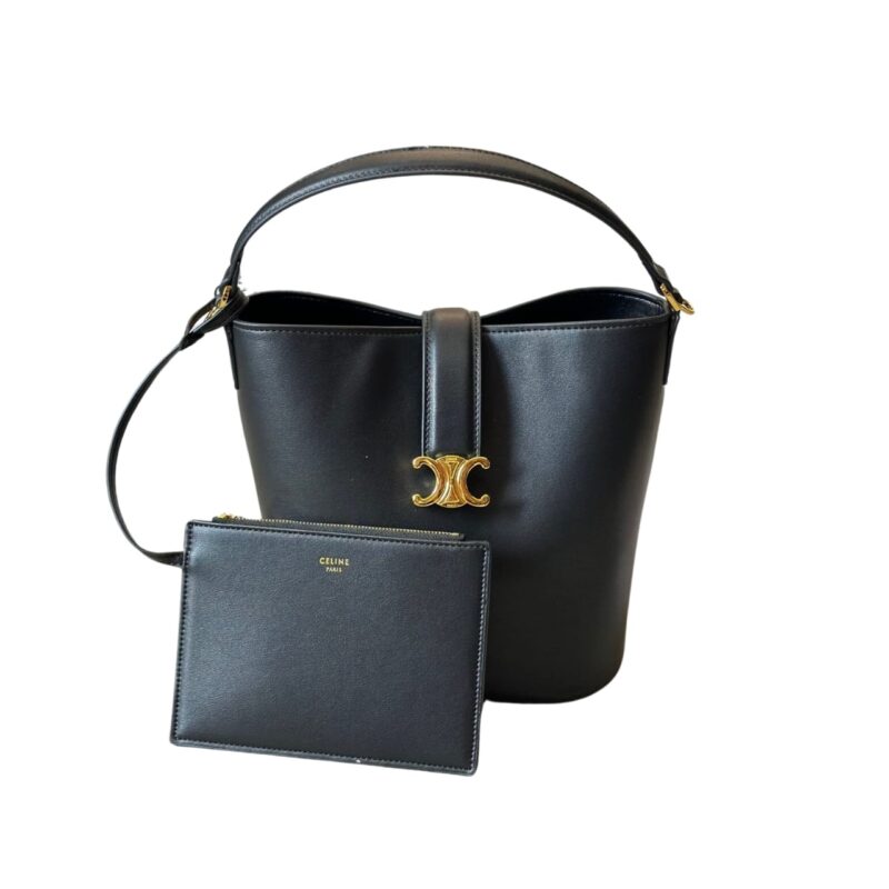 CELINE MEDIUM LOUISE BAG IN SMOOTH BLACK 23CM