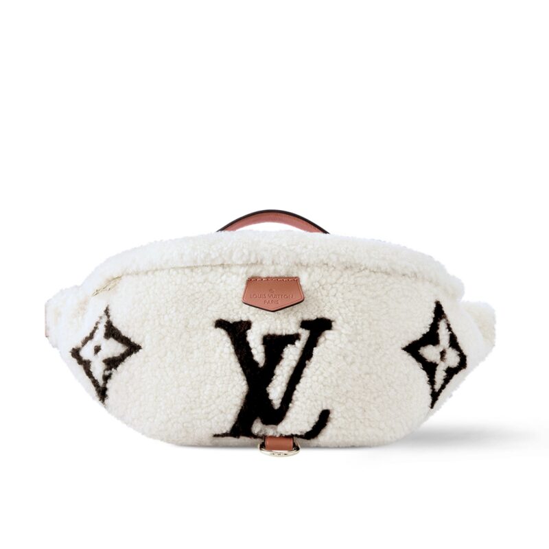 LOUIS VUITTON BUMBAG MONOGRAM TEDDY FLEECE WHITE 37CM M23715