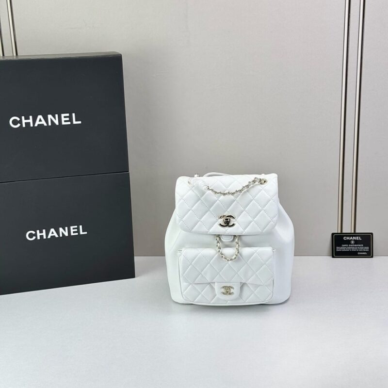 Alternative view of CHANEL MINI DUMA BACKPACK WHITE 20CM AS2908 B09750 10601