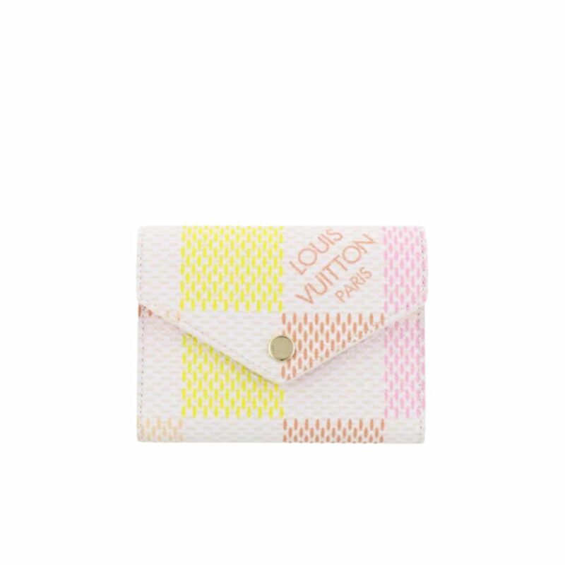 LOUIS VUITTON VICTORINE WALLET IN DAMIER CANVAS PINK 12CM