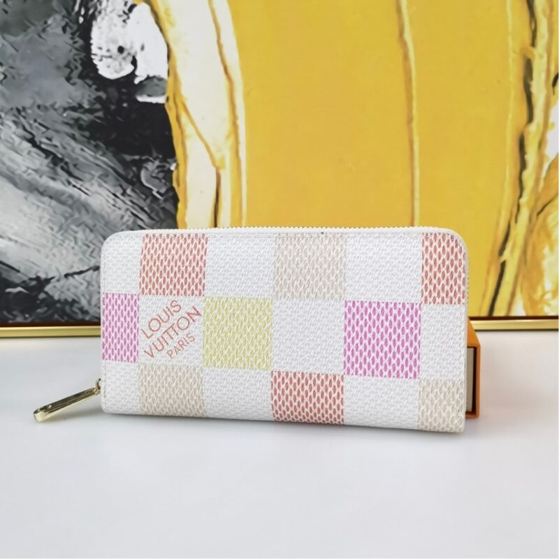 Alternative view of LOUIS VUITTON ZIPPY WALLET IN DAMIER CANVAS PINK 19.5CM
