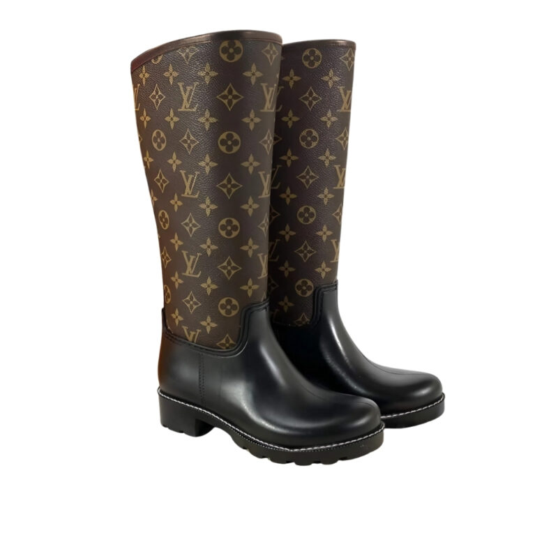 LOUIS VUITTON LV SQUAD HIGH BOOT MONOGRAM BROWN