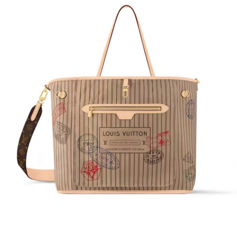 LOUIS VUITTON NEVERFULL BANDOULIÈRE INSIDE OUT GM BEIGE 39CM M11948