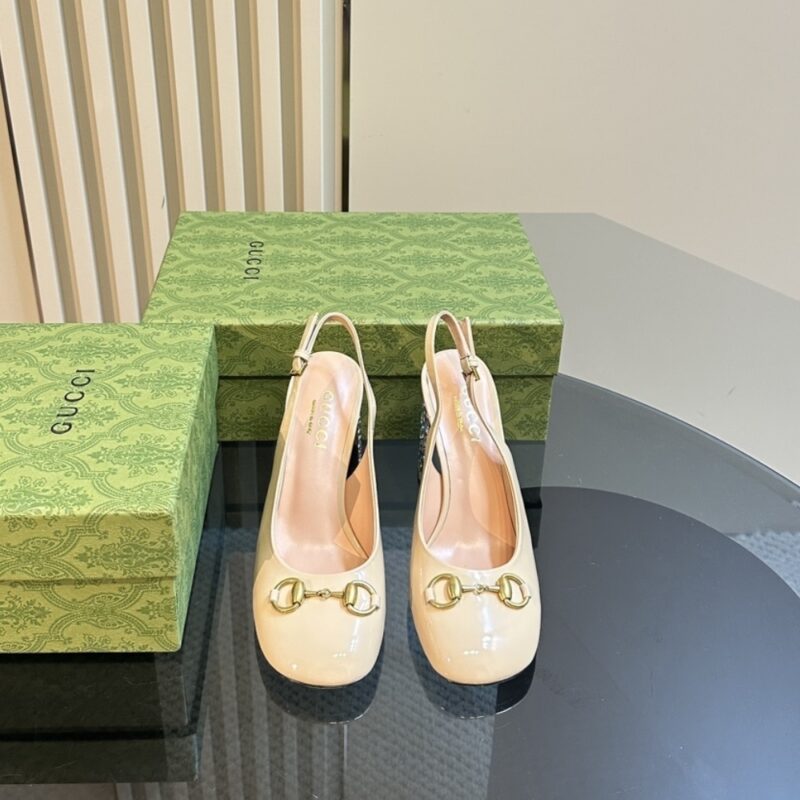 Alternative view of GUCCI WOMEN'S HORSEBIT PUMP WITH CRYSTALS WHITE 795984 BNC00 9540