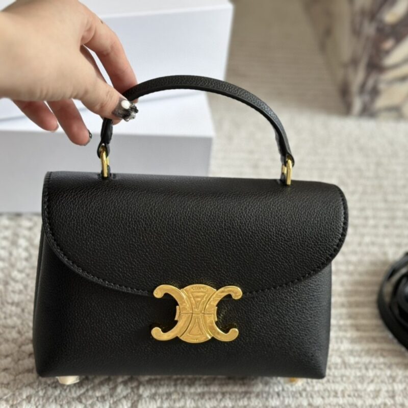 Alternative view of CELINE MEDIUM NINO BAG IN SUPPLE BLACK 20CM 117523FXK 38NO