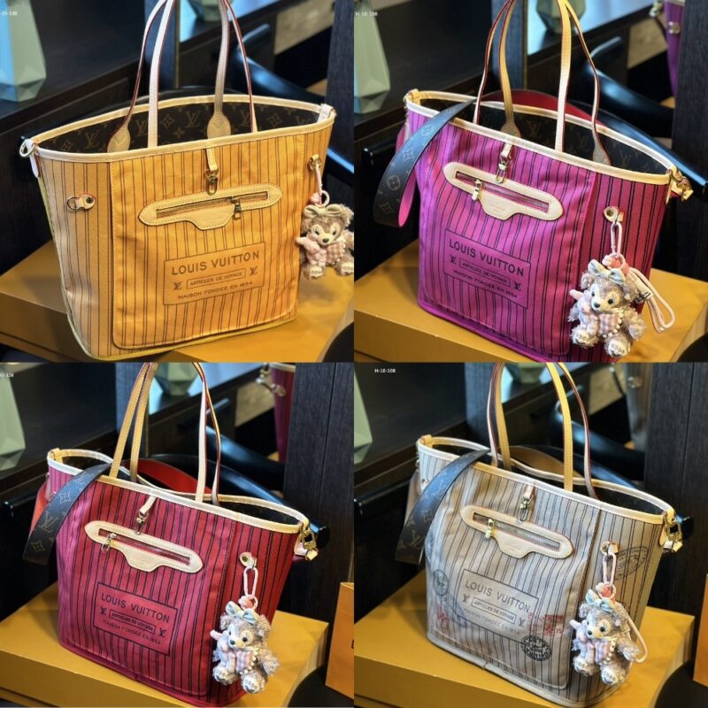 Alternative view of LOUIS VUITTON NEVERFULL BANDOULIÈRE INSIDE OUT MONOGRAM ROSE PONDICHERY 33CM M12257