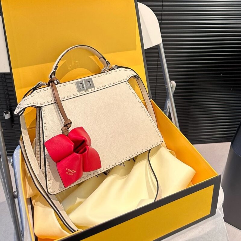 Alternative view of FENDI PEEKABOO ISEEU PETITE SELLERIA BAG BEIGE 27CM 8BN335ARBBF0MU3