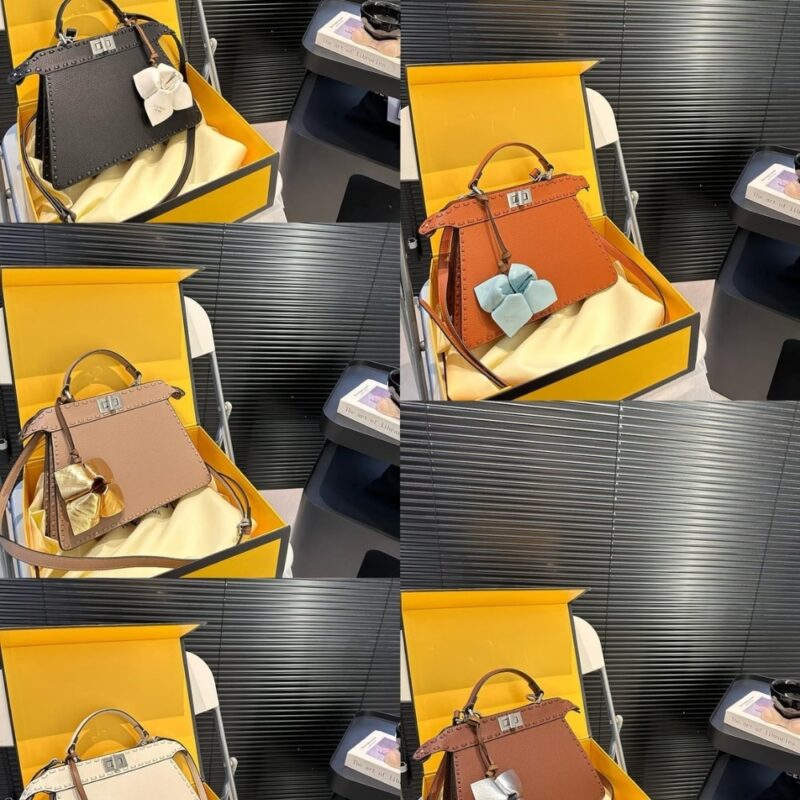 Alternative view of FENDI PEEKABOO ISEEU PETITE SELLERIA BAG DOVE GREY 27CM 8BN335ARBBF04Y9