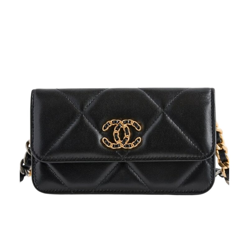 CHANEL FLAP BAG BLACK 19CM