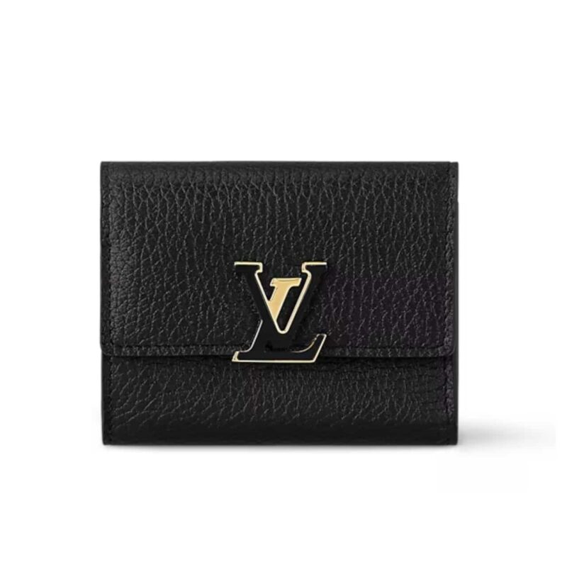 LOUIS VUITTON CAPUCINES SMALL XS WALLET BLACK 11CM M68587