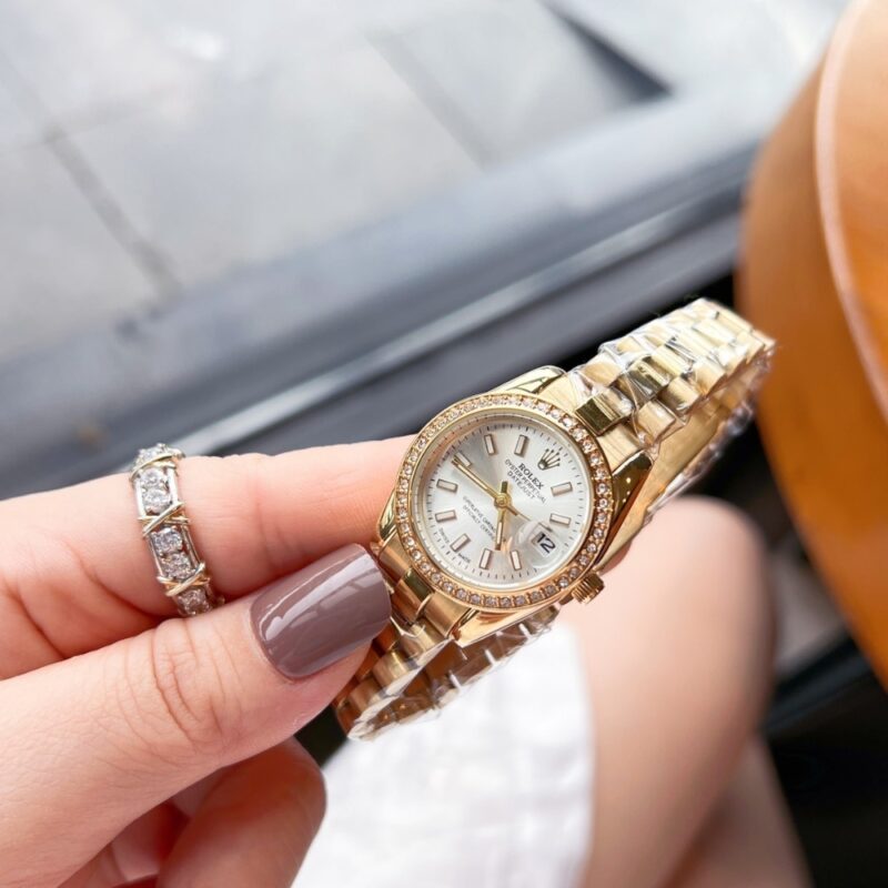 Alternative view of ROLEX LADY DATEJUST WHITE DIAL YELLOW GOLD 28MM