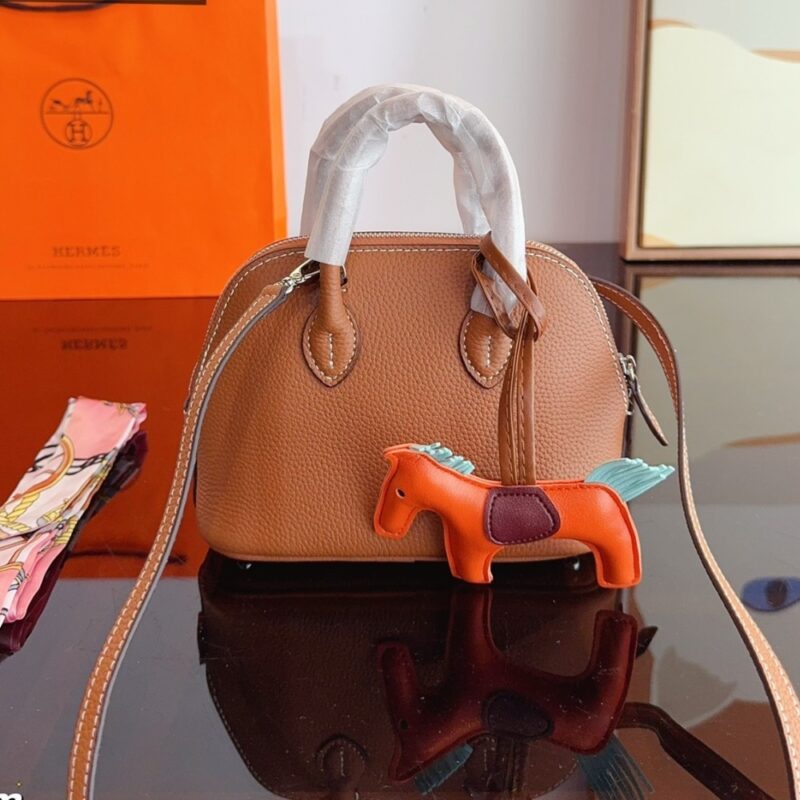 Alternative view of HERMES BOLIDE 1923 MINI BAG BROWN 18CM H075180CK37